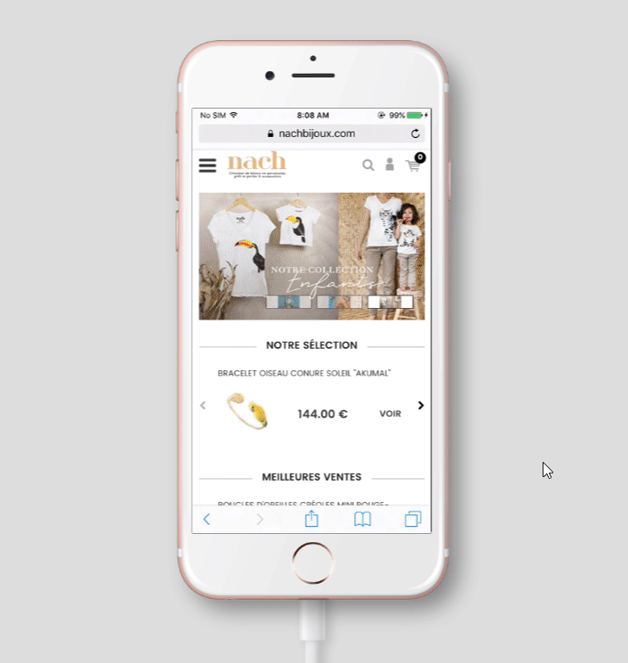 Version mobile optimisee pour creer une boutique en ligne